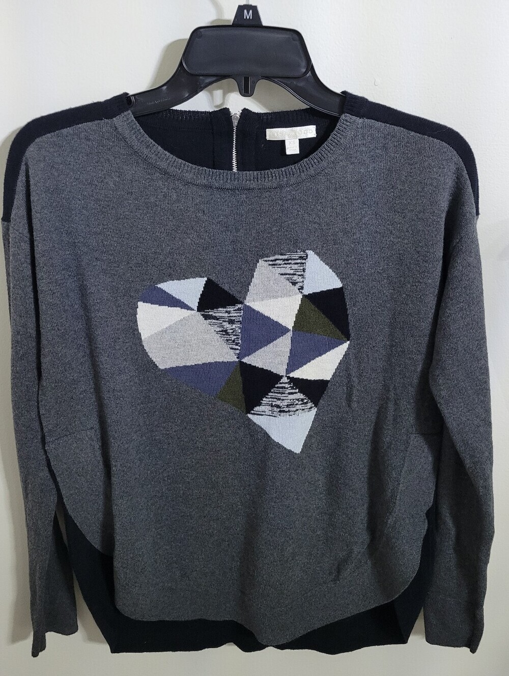 Lisa Todd Prism Heart Cashmere Blend Sweater, 95% cotton, 5% cashmere, Size XS